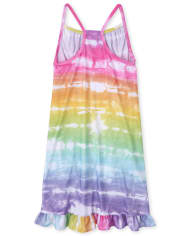 Girls Tie Dye Ruffle Nightgown