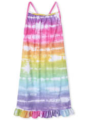 Girls Tie Dye Ruffle Nightgown