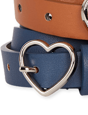 Paquete de 2 cinturones de uniforme para niñas