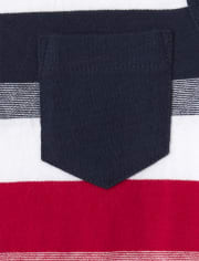 Baby And Toddler Boys Americana Mix And Match Striped Pocket Tank Top