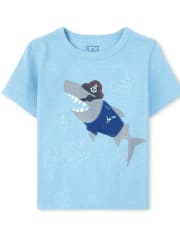 Top gráfico bordado para bebés y niños pequeños