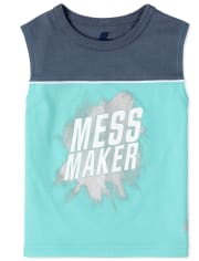 Baby And Toddler Boys Mix And Match Graphic Muscle Top
