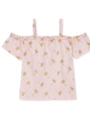 Baby And Toddler Girls Mix And Match Print Off Shoulder Top