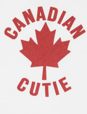 Baby And Toddler Girls Canada Day Mix And Match Glitter Cross Back Tank Top