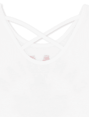 Baby And Toddler Girls Canada Day Mix And Match Glitter Cross Back Tank Top