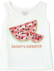 Baby And Toddler Girls Mix And Match Glitter Graphic Tank Top
