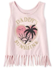 Baby And Toddler Girls Mix And Match Glitter Fringe Tank Top