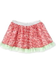 Baby And Toddler Girls Watermelon Ruffle Skirt