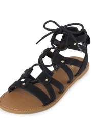 Sandales spartiates cloutées pour fille