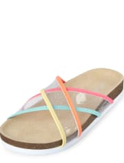 rainbow clear sandals