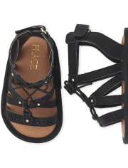 baby girl white gladiator sandals