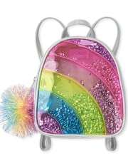 Girls Shakey Holographic Rainbow Mini Backpack