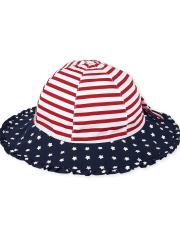 Toddler Girls Americana Stars Bucket Hat