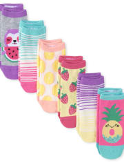 Girls Fruit Ankle Socks 6-Pack