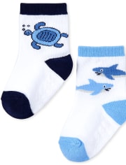 Baby Boys Shark Midi Socks 6-Pack