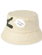 Baby Boys Alligator Reversible Bucket Hat