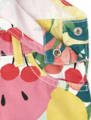 Baby And Toddler Girls Fruit Shortalls