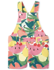 Baby And Toddler Girls Fruit Shortalls