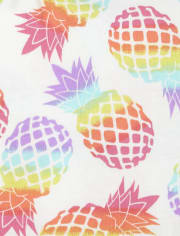 Baby And Toddler Girls Rainbow Pineapple Romper