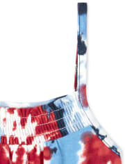 Baby And Toddler Girls Americana Tie Dye Romper