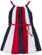 Baby And Toddler Girls Americana Striped Dress