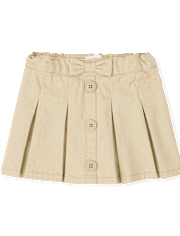 Falda pantalón con botones de uniforme para niñas pequeñas
