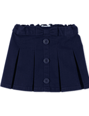 Toddler Girls Uniform Button Pleated Skort