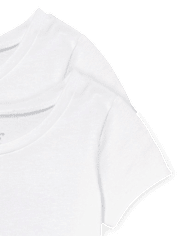 Camiseta básica con capas de uniforme para bebés y niñas pequeñas, paquete de 2