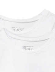 Camiseta básica con capas de uniforme para bebés y niñas pequeñas, paquete de 2