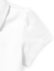 Polo de piqué con volantes de uniforme para niñas pequeñas, paquete de 2