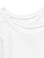 Paquete de 2 camisetas básicas con capas para bebés y niñas pequeñas