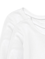 Paquete de 2 camisetas básicas con capas para bebés y niñas pequeñas