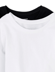 Lot de 2 t-shirts superposés basiques pour bébé et toute-petite fille