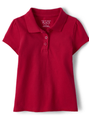 Toddler Girls Uniform Pique Polo