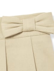 Toddler Girls Uniform Bow Pleated Skort 2-Pack
