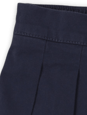 Toddler Girls Uniform Bow Stretch Pleated Skort 2-Pack