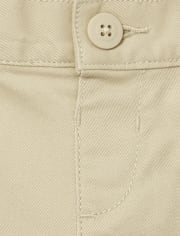 Toddler Girls Uniform Ruffle Skinny Chino Pants 2-Pack
