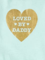 Baby Girls Foil Daddy Tutu Bodysuit