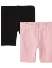 Toddler Girls Mix And Match Print Bike Shorts 2-Pack