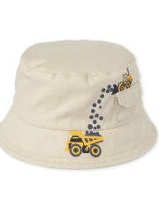 Toddler Boys Construction Pocket Bucket Hat