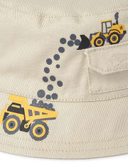 Toddler Boys Construction Pocket Bucket Hat