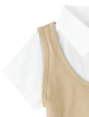 Girls Uniform Ponte Knit 2 In 1 Dress