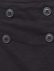 Jupe-short d'uniforme à boutons extensibles pour filles - Plus