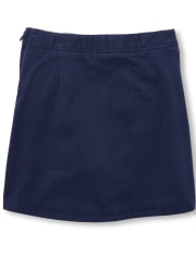 Jupe-short d'uniforme à boutons extensibles pour filles - Plus