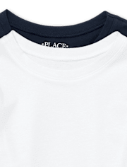 Camiseta básica con capas de uniforme para niñas, paquete de 2