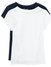 Lot de 2 t-shirts superposés de base pour filles