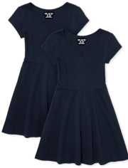 Lot de 2 robes uniformes patineuses pour filles