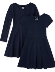 Lot de 2 robes uniformes patineuses pour filles