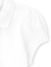 Lot de 2 polos uniformes en piqué à volants pour fille