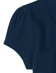 Polo de piqué con volantes de uniforme para niñas, paquete de 2